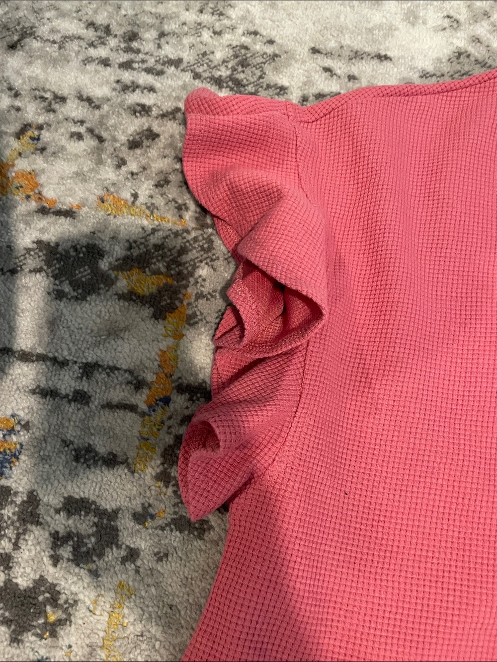 Pink Ruffle Sleeve Short Sleeve Tee - Picture 3 of 6
